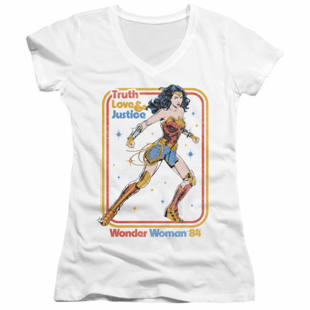 Wonder Woman 1984 Movie Retro Justice Women's V-Neck T-Shirt