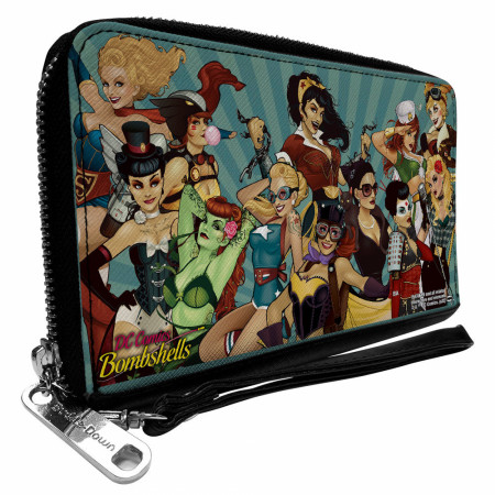 DC Comics Bombshell Girls PU Leather Zip Around Wallet