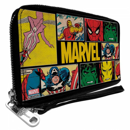 Marvel Retro Comics Panels Zip Around Wallet