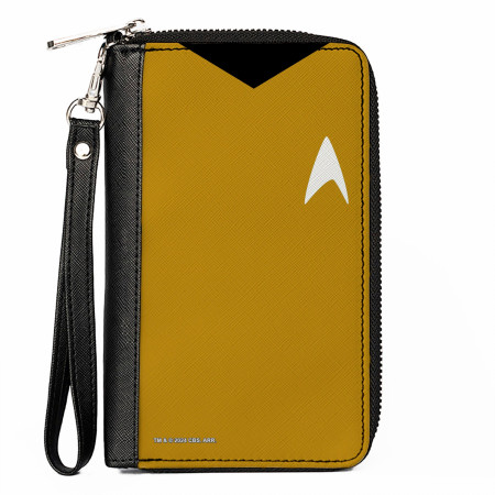 Star Trek Captain Kirk Uniform PU Leather Zip Around Wallet