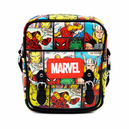 Avengers Classic Comic Book Scenes Crossbody Bag