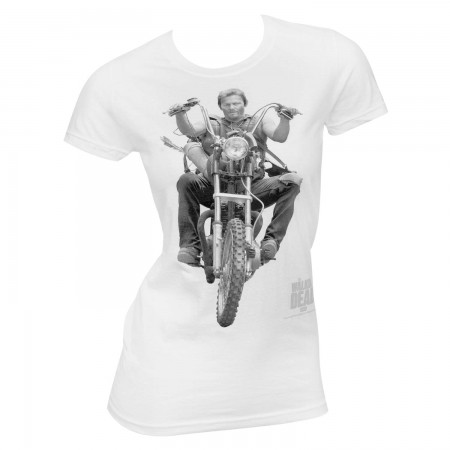 Walking Dead Women's White Daryl T-Shirt