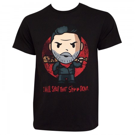 The Walking Dead Men's Black Shut It Down T-Shirt