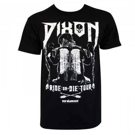 Walking Dead Men's Black Dixon Ride Or Die T-Shirt