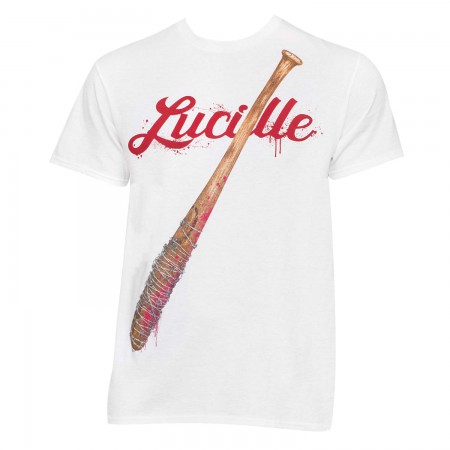 Walking Dead Men's White Baseball Bat T-Shirt