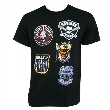 The Walking Dead Men's Black Factions T-Shirt