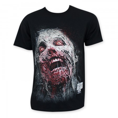Walking Dead Men's Black Zombie Head T-Shirt