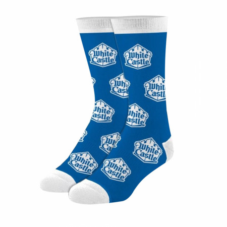 White Castle Blue Crew Socks