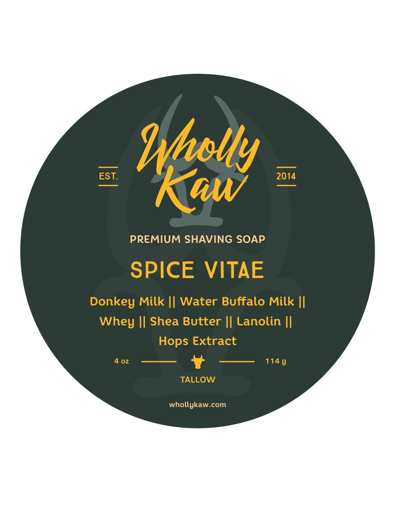 Product image 1 for Wholly Kaw Tallow Shaving Soap, Spice Vitae