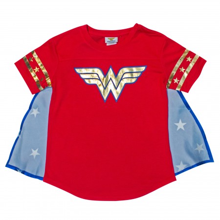 Wonder Woman Caped Youth Girls T-Shirt