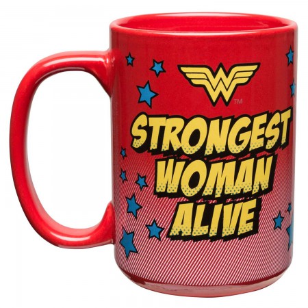 Wonder Woman Red Strongest Woman Alive Mug