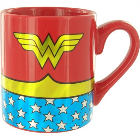 Wonder Woman Gold Foil Logo Costume Mug
