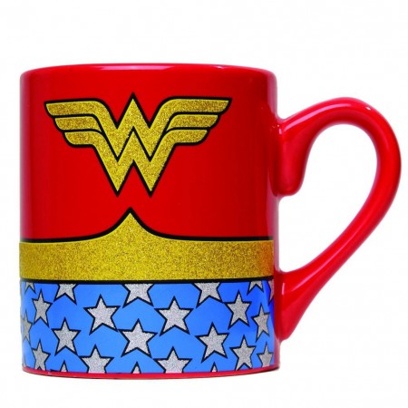 Wonder Woman Ceramic Glitter Logo Mug