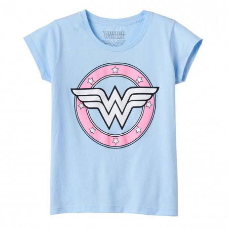 Wonder Woman Girl's Light Blue T-Shirt