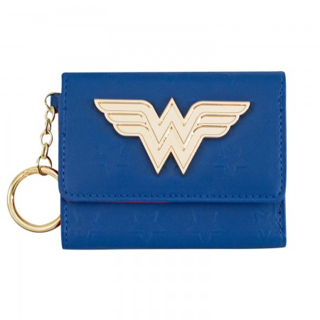 Wonder Woman Mini Trifold Blue Wallet