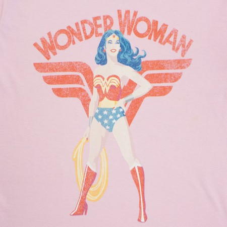 Wonder Woman Pink Junior's Pose Tee Shirt