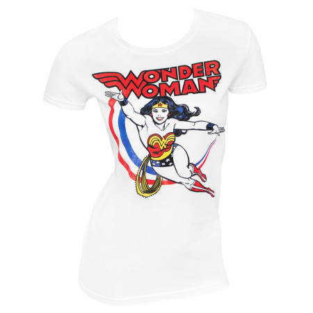 Wonder Woman White Women's In Flight T-Shirt