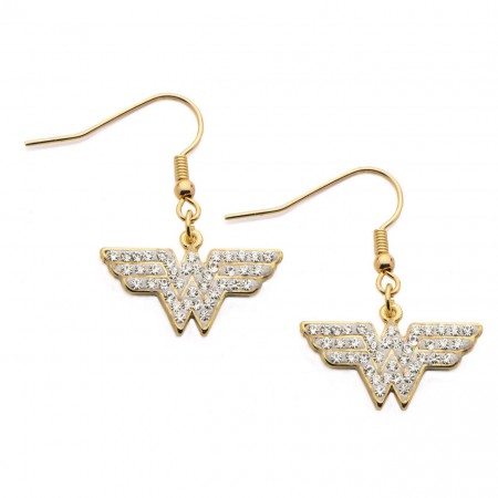 Wonder Woman Stainless Steel Dangle Hook Earrings