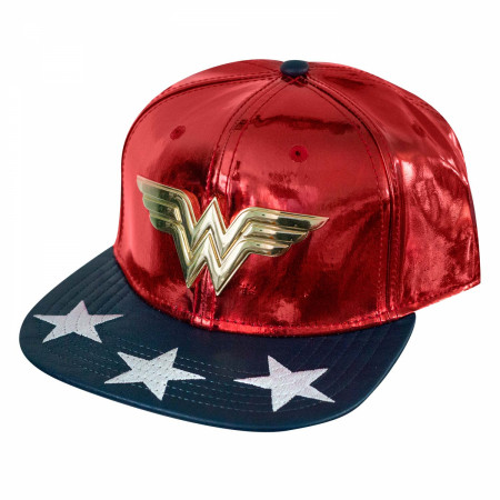 Wonder Woman Character Armor Metal Symbol Adjustable Snapback Hat