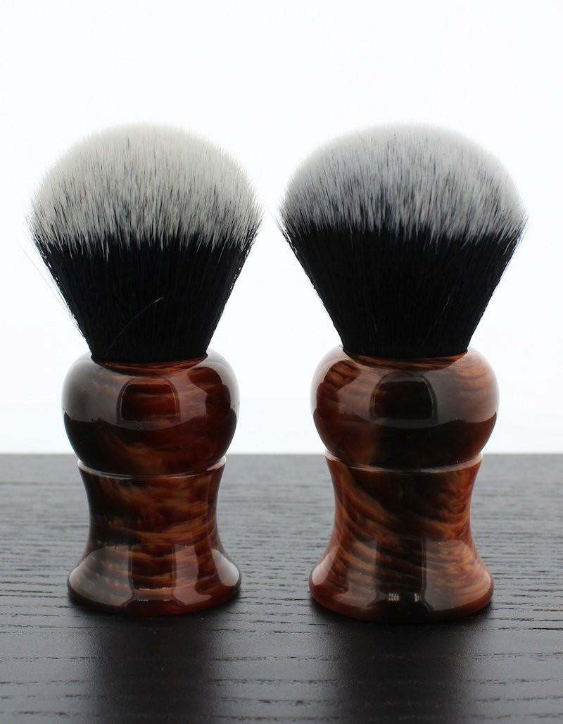Product image 6 for Yaqi Mixed Red Handle Tuxedo Synthetic Shaving Brushes
