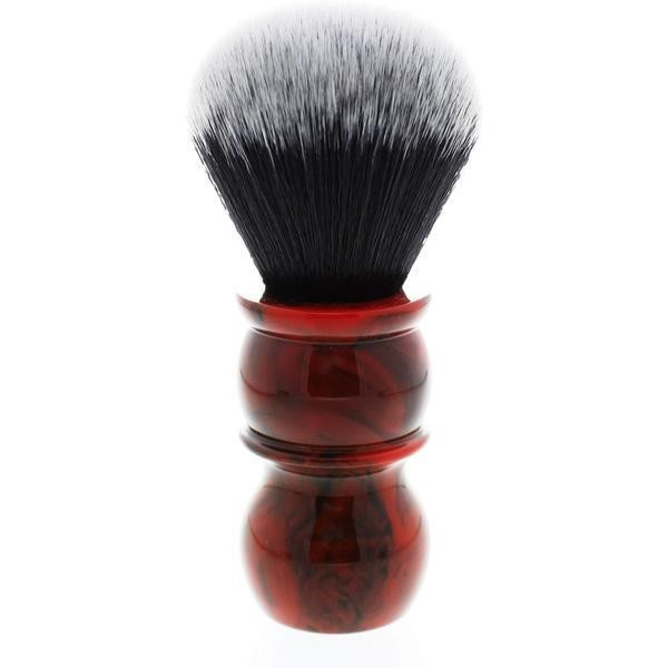 Product image 3 for Yaqi Red Marble Handle Tuxedo Synthetic Shaving Brushes