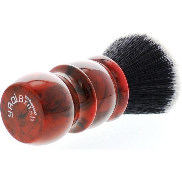 Product image 4 for Yaqi Red Marble Handle Tuxedo Synthetic Shaving Brushes
