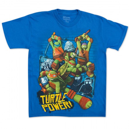 TMNT "Turtle Power" Boys 8-20 Shirt - Royal Blue