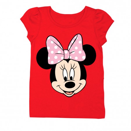 Disney Minnie Mouse Girls 7-16 Red Face T-Shirt