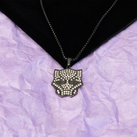 Black Panther Mask Logo Pendant Necklace