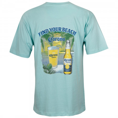 Corona Find Your Beach Blue Tee Shirt
