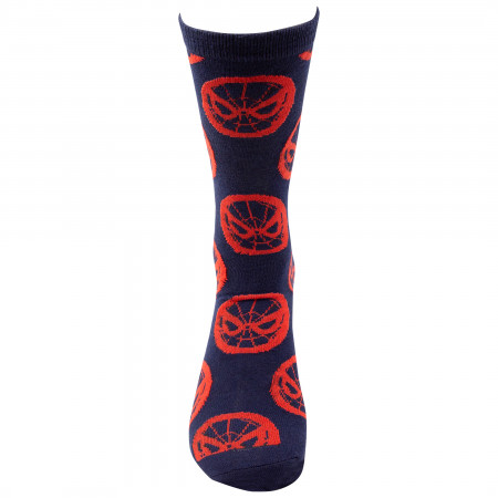 Spider-Man Swinging Black and Red Socks 2-Pair Pack