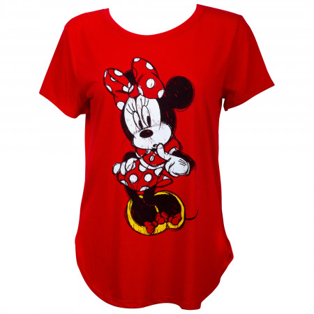 Minnie Mouse Flirty Women's Red T-Shirt
