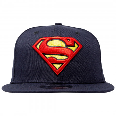 Superman Classic Symbol on Navy New Era 9Fifty Adjustable Hat