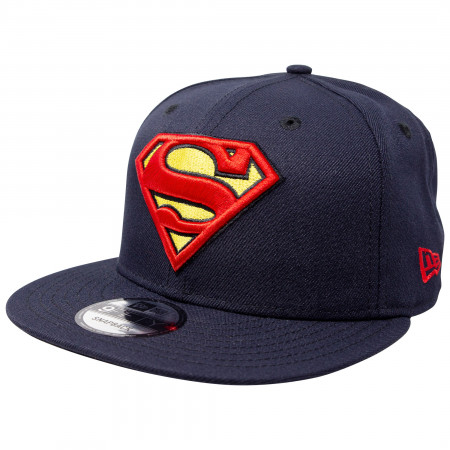 Superman Classic Symbol on Navy New Era 9Fifty Adjustable Hat