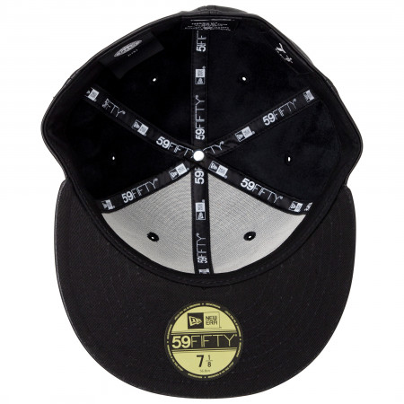 Batman Black Leather New Era 59Fifty Fitted Hat