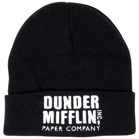 The Office Dunder Mifflin Black Wool Beanie