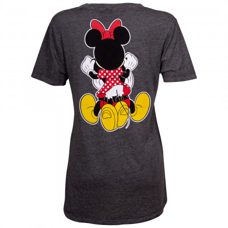Mickey and Minnie Juniors Fitted Grey T-Shirt