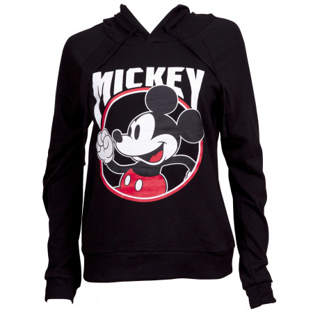 Mickey 28 Black Fitted Juniors Hoodie