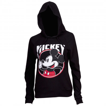 Mickey 28 Black Fitted Juniors Hoodie