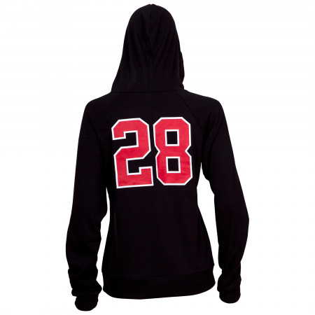 Mickey 28 Black Fitted Juniors Hoodie