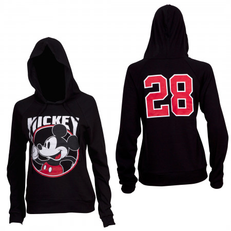Mickey 28 Black Fitted Juniors Hoodie