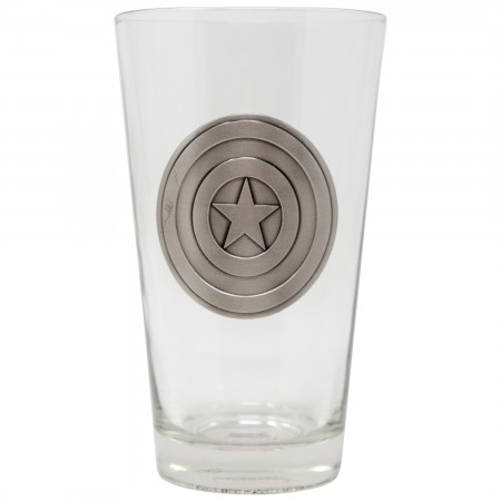 Captain America Shield Medallion Glass