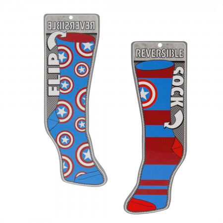 Marvel Captain America Reversible Men's Crew Socks