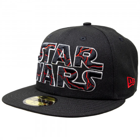 Star Wars The Rise of Skywalker Cracked Text Logo New Era 59Fifty Fitted Hat