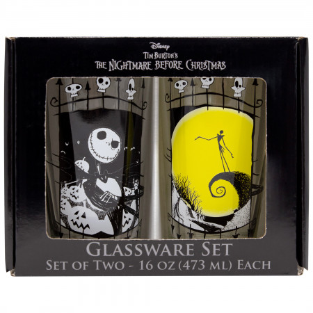 Nightmare Before Christmas Jack 2-Piece Pub Pint Glass Set