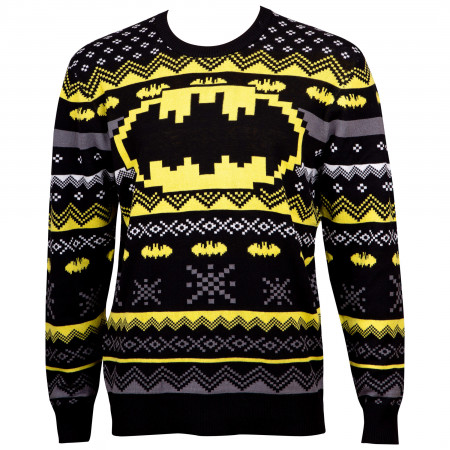 Batman Patterned Ugly Holiday Sweater