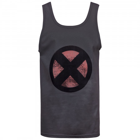 X-Men Distressed Symbol Men's Dark Grey Tank Top