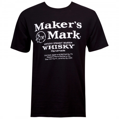 Makers Mark Eco Friendly Logo Black T-Shirt