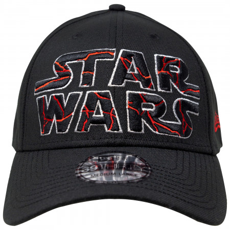 Star Wars The Rise of Skywalker Cracked Text Logo New Era 39Thirty Flex Fitted Hat