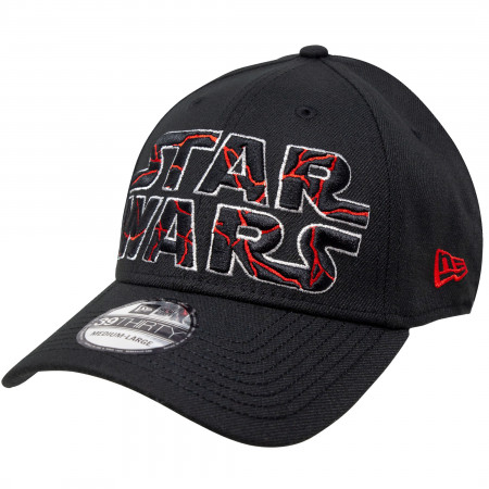 Star Wars The Rise of Skywalker Cracked Text Logo New Era 39Thirty Flex Fitted Hat